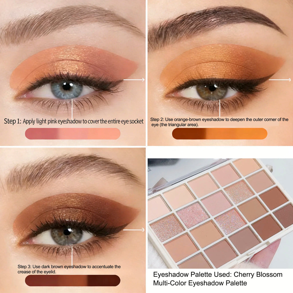 20-Color Multicolor Eyeshadow Palette Nude Earth Tones