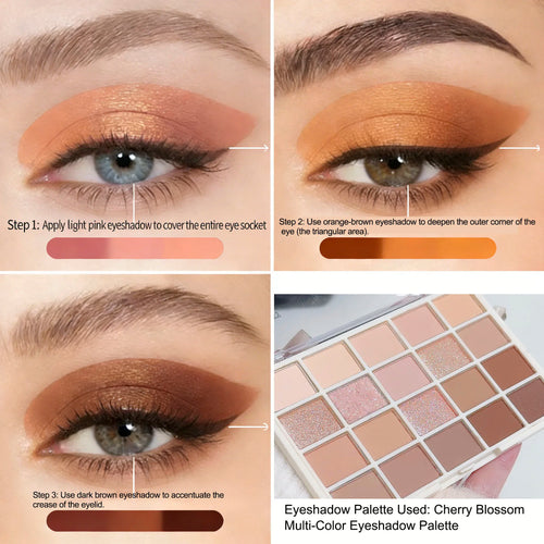 20-Color Multicolor Eyeshadow Palette Nude Earth Tones