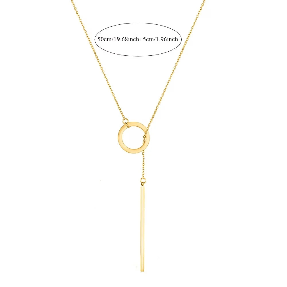 High-Quality 316 Stainless Steel Women's Y-Necklace, Fade-Resistant