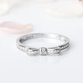 Cute 925 Sterling Silver Bowknot Women Ring  High Quality Silver 925 Zircon Ring