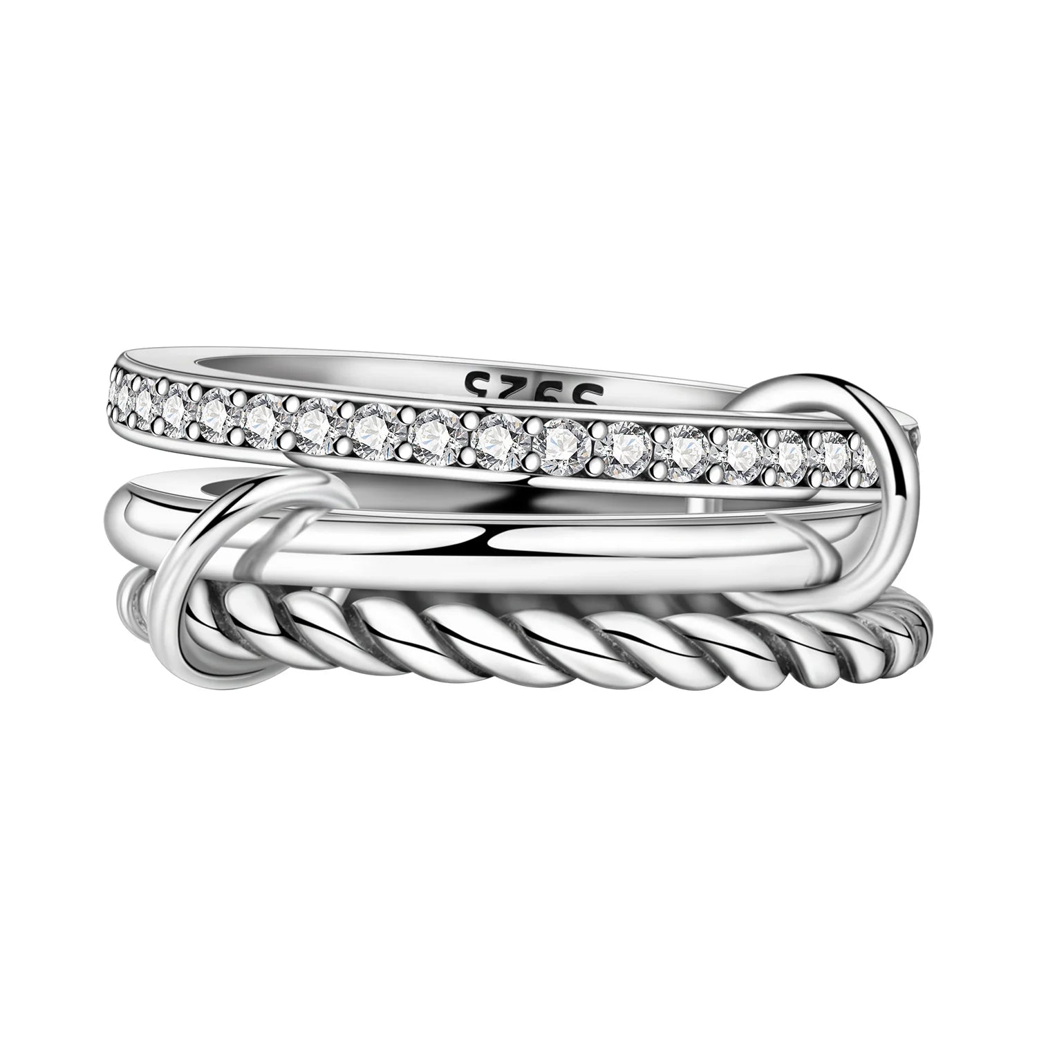 Elegant S925 Sterling Silver Vintage Pattern Closed Ring For Women