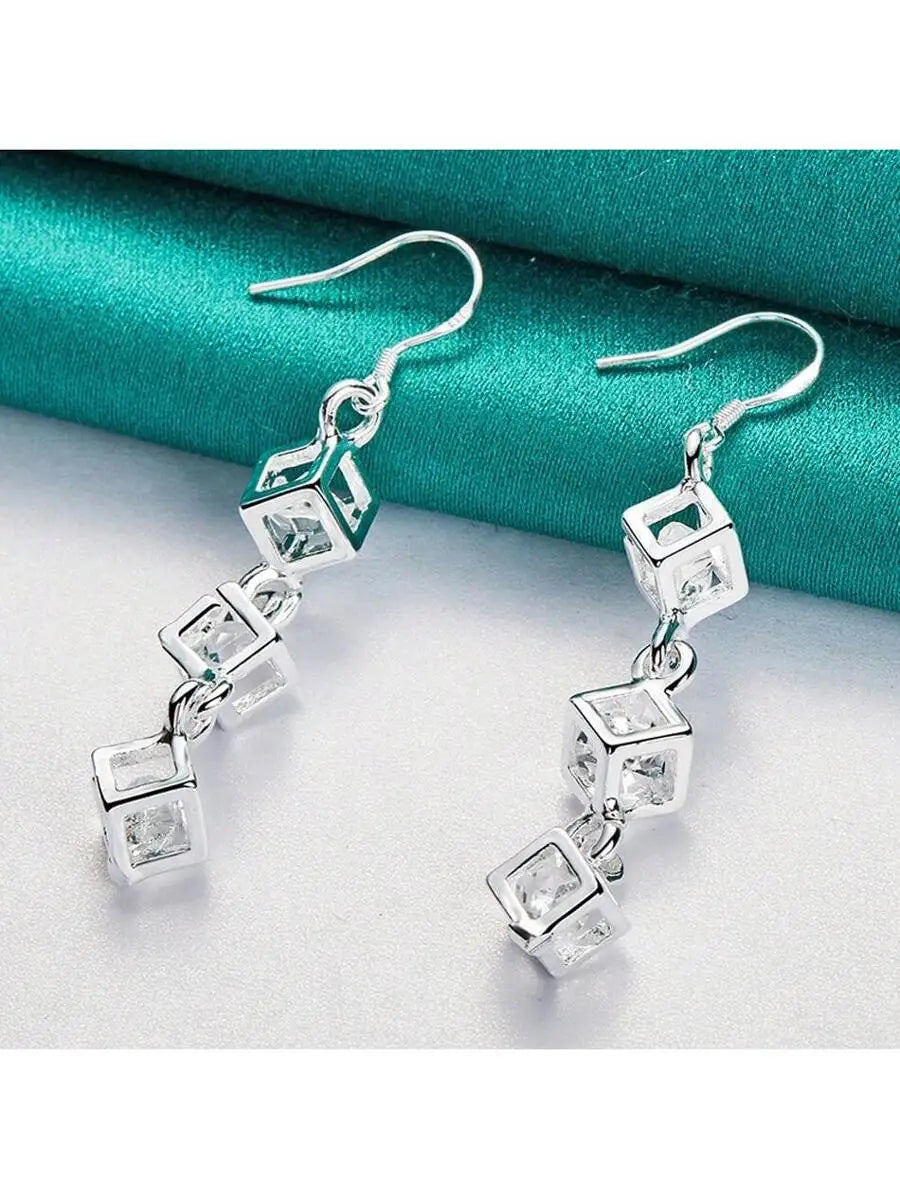 Heart Shape Crystal Drop Earrings Fashion Jewelry For Women