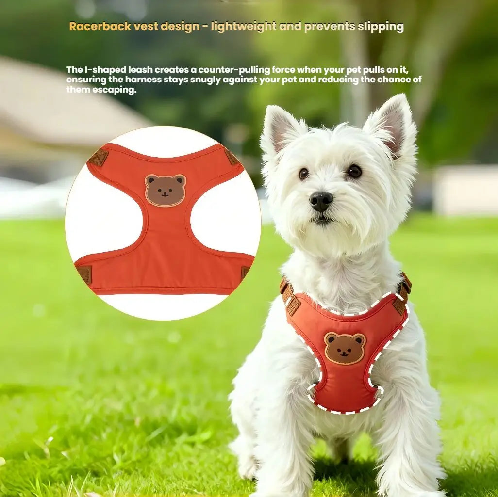 Dog Harness Leash Set Small Medium Dog Cat Vest Breathable