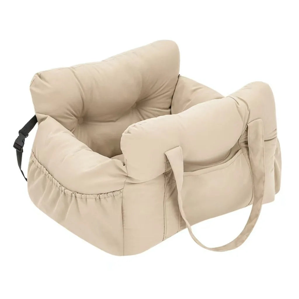 Dog Car Seat with Safety Belt - Non-Slip for Small Dogs, Washable