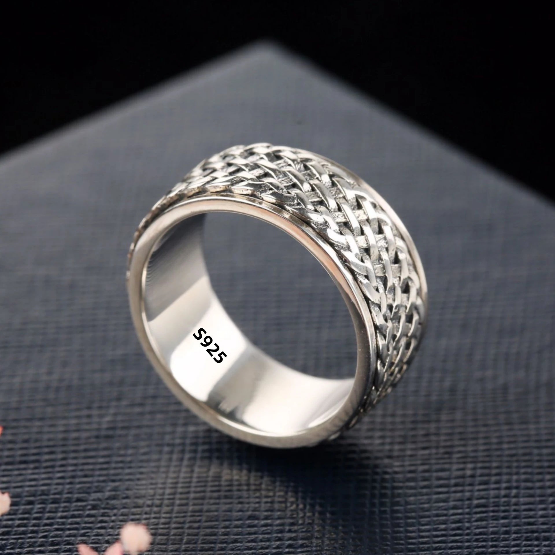 Simplicity Vintage S925 Sterling Silver Viking Rings for Men and Women