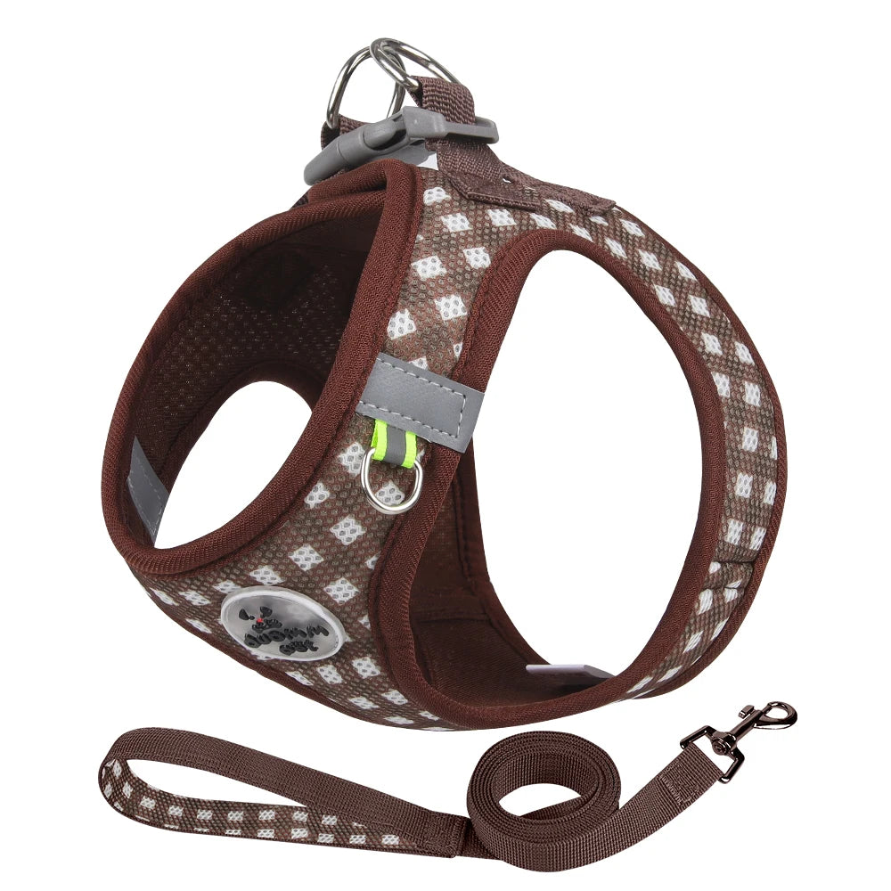 Beautiful Harness Small Medium-Sized Dog Cat Reflective Breathable