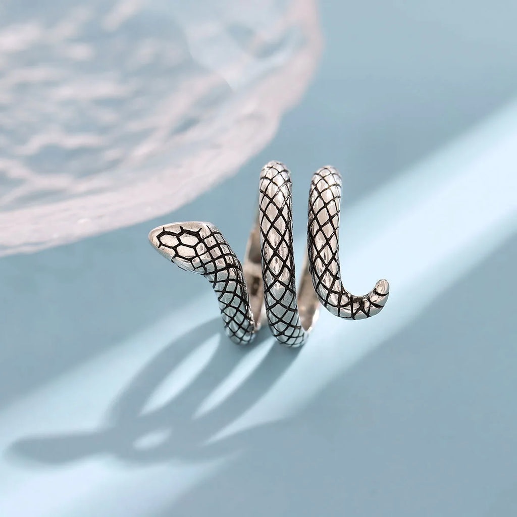 Creative Snake New Fashion 925 Sterling Silver Ring Thai Silver Cobra