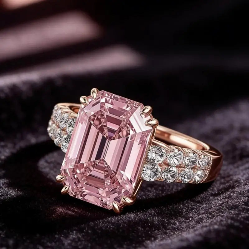 Gorgeous Zirconia Inlaid Ring Elegant Jewelry for Women