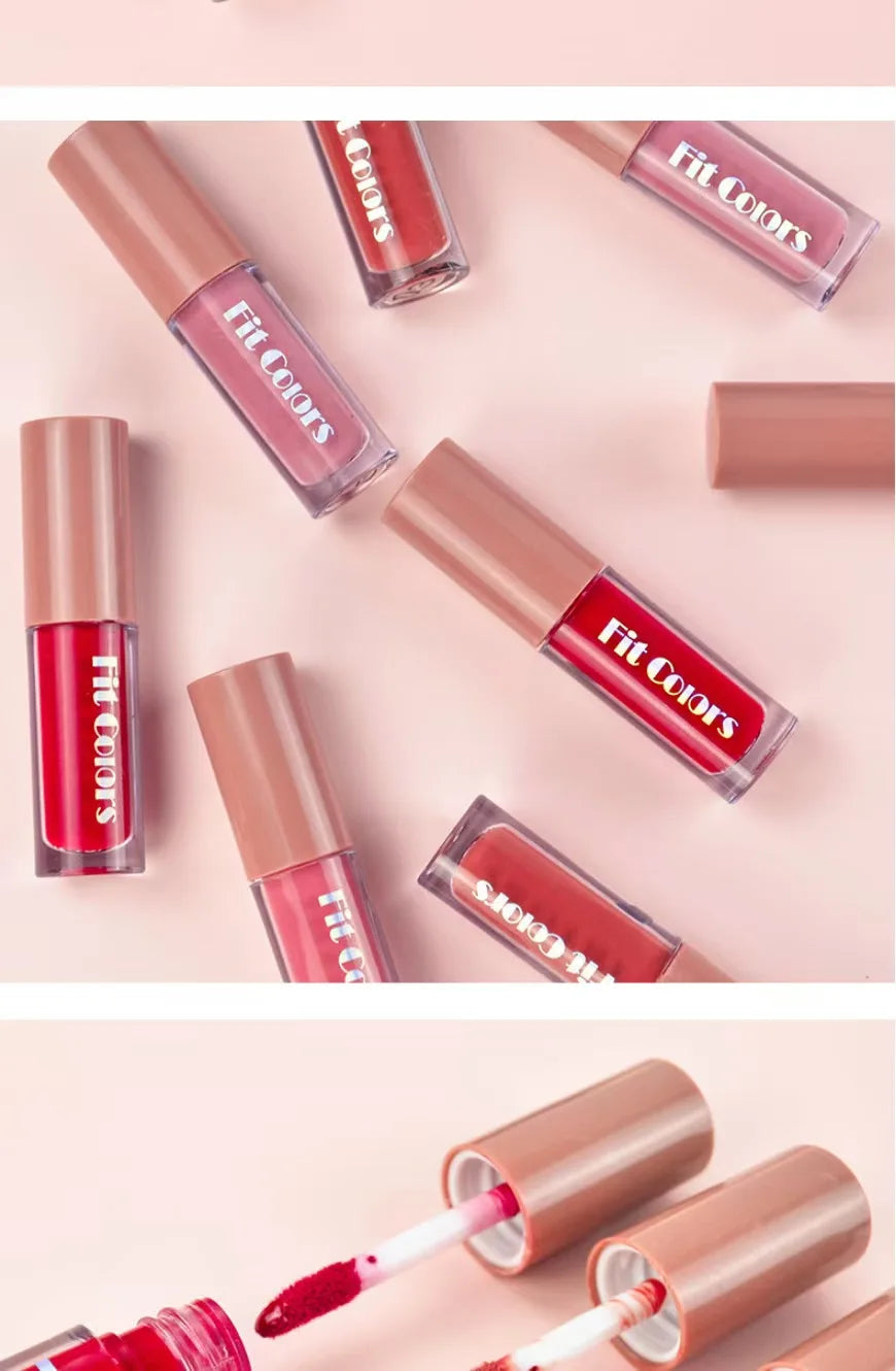 4-Color Moisturizing Mirror Effect Lip Gloss Long Lasting Liquid Lipstick