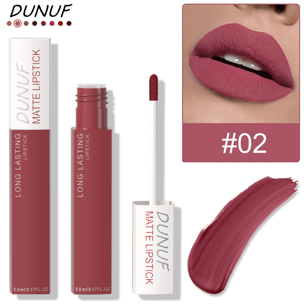 Long-Lasting Lip Gloss Lipstick Matte Velvet Waterproof
