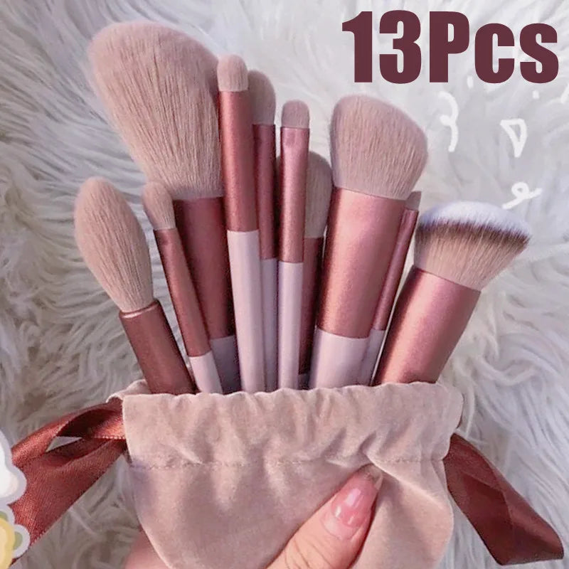 13 PCS Makeup Brushes Set Eye Shadow Foundation Women Cosmetic Brush Eyeshadow Blush Beauty Soft Make Up Tools