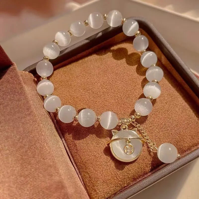 Fashionable and elegant round bead bracelet, suitable for daily gatherings and fashionable outfits