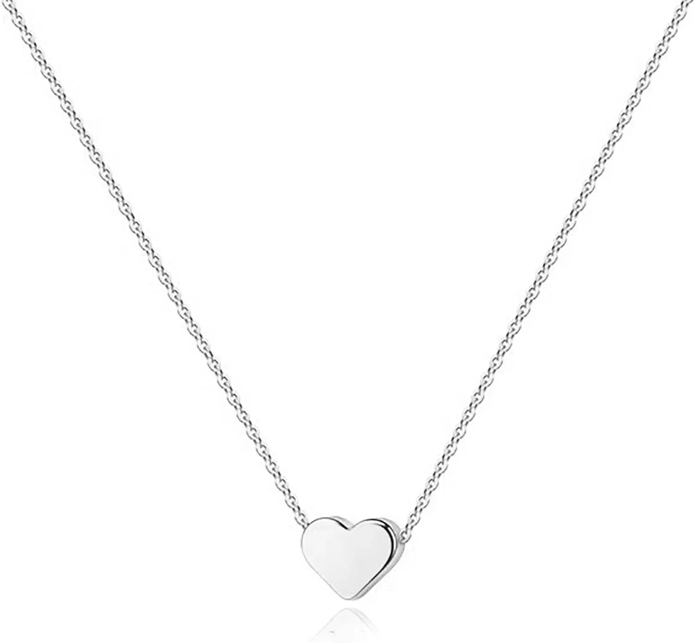 Gold Plated Heart Necklace |Silver Plated Necklace Cute Necklaces for Women
