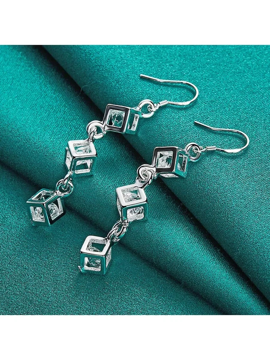 Heart Shape Crystal Drop Earrings Fashion Jewelry For Women