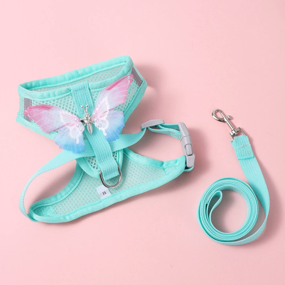 Butterfly Vest Harness Breathable Cute Small Dog Cat Puppy Safe Nylon