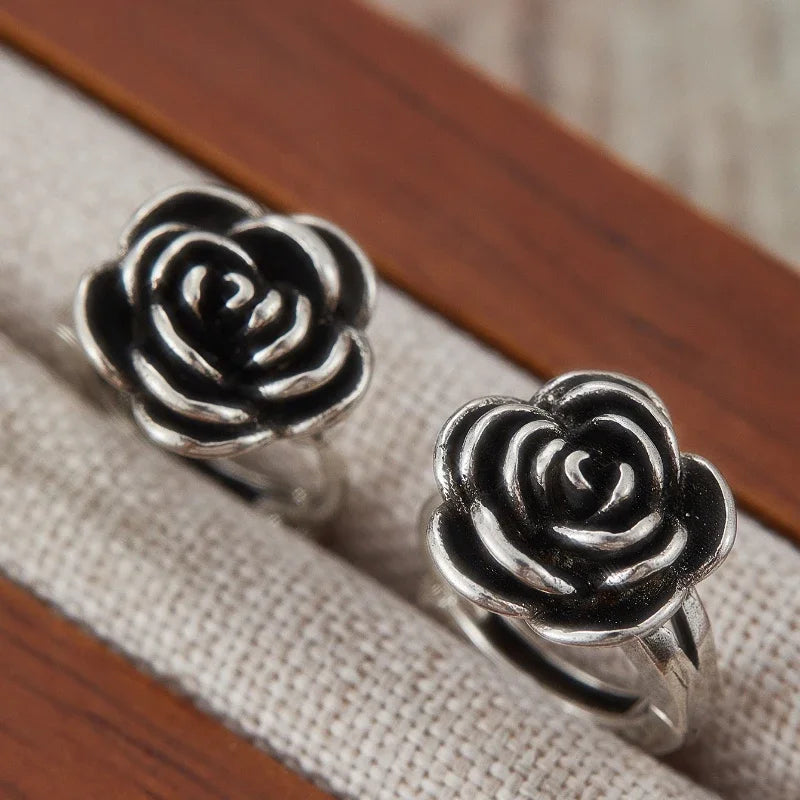 Retro Trend Geometric Flower Drop Earrings