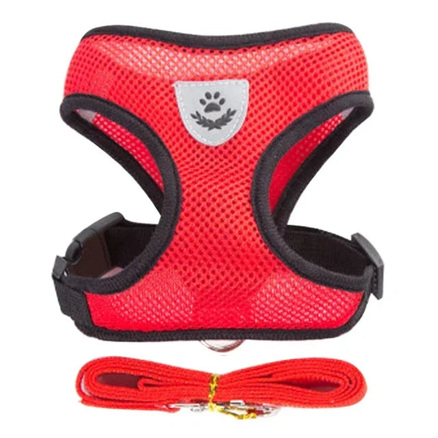 Cat Harness Vest Walking Lead Leash For Puppy Dogs Collar Polyester Adjustable Mesh Dog Harness