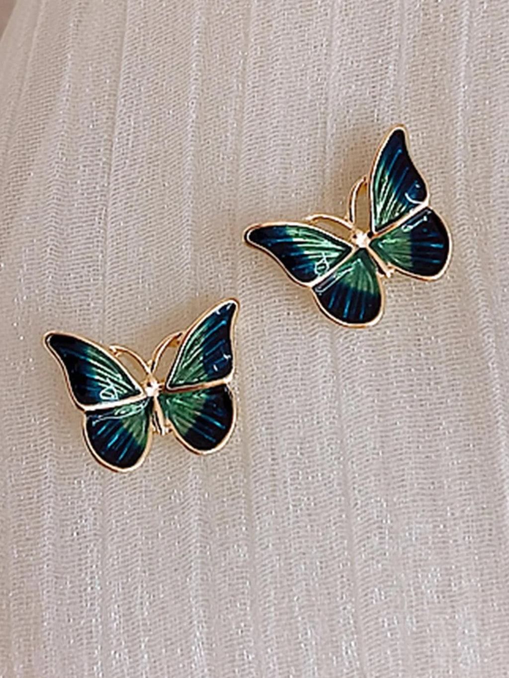 Cute Butterfly Design Stud Earrings For Women Fashion Enamel Jewelry