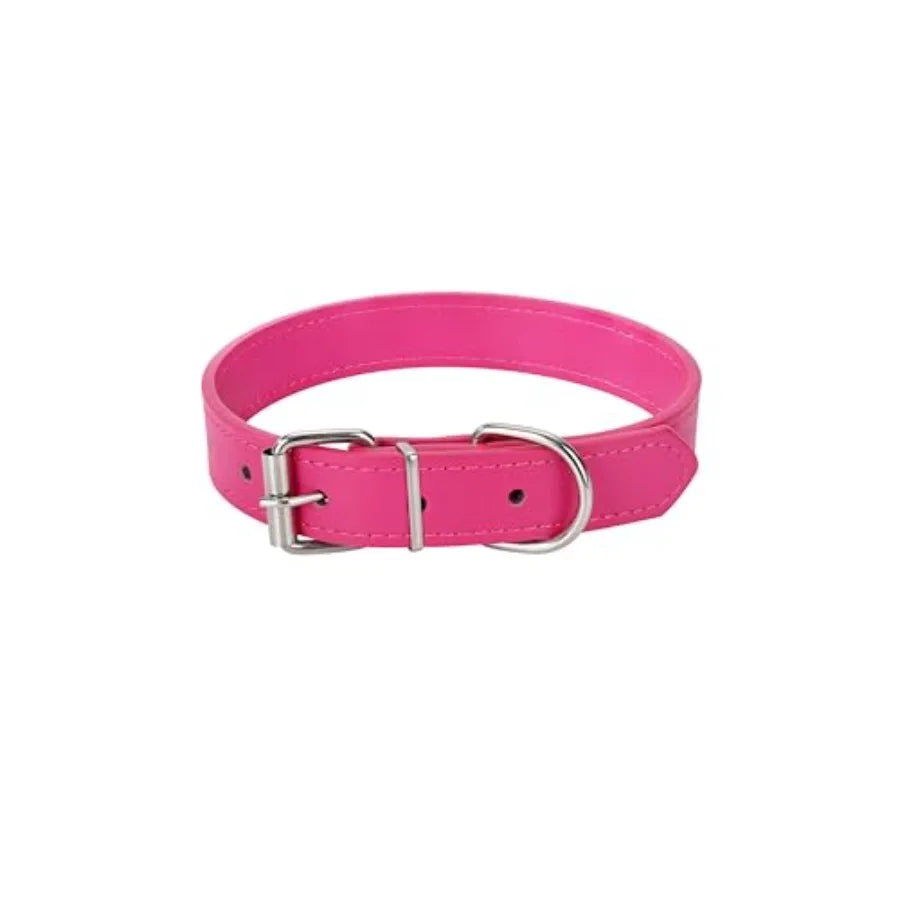 Soft Leather Dog Collar for Small, Medium, Large Dog, Comfortable and Adjustable