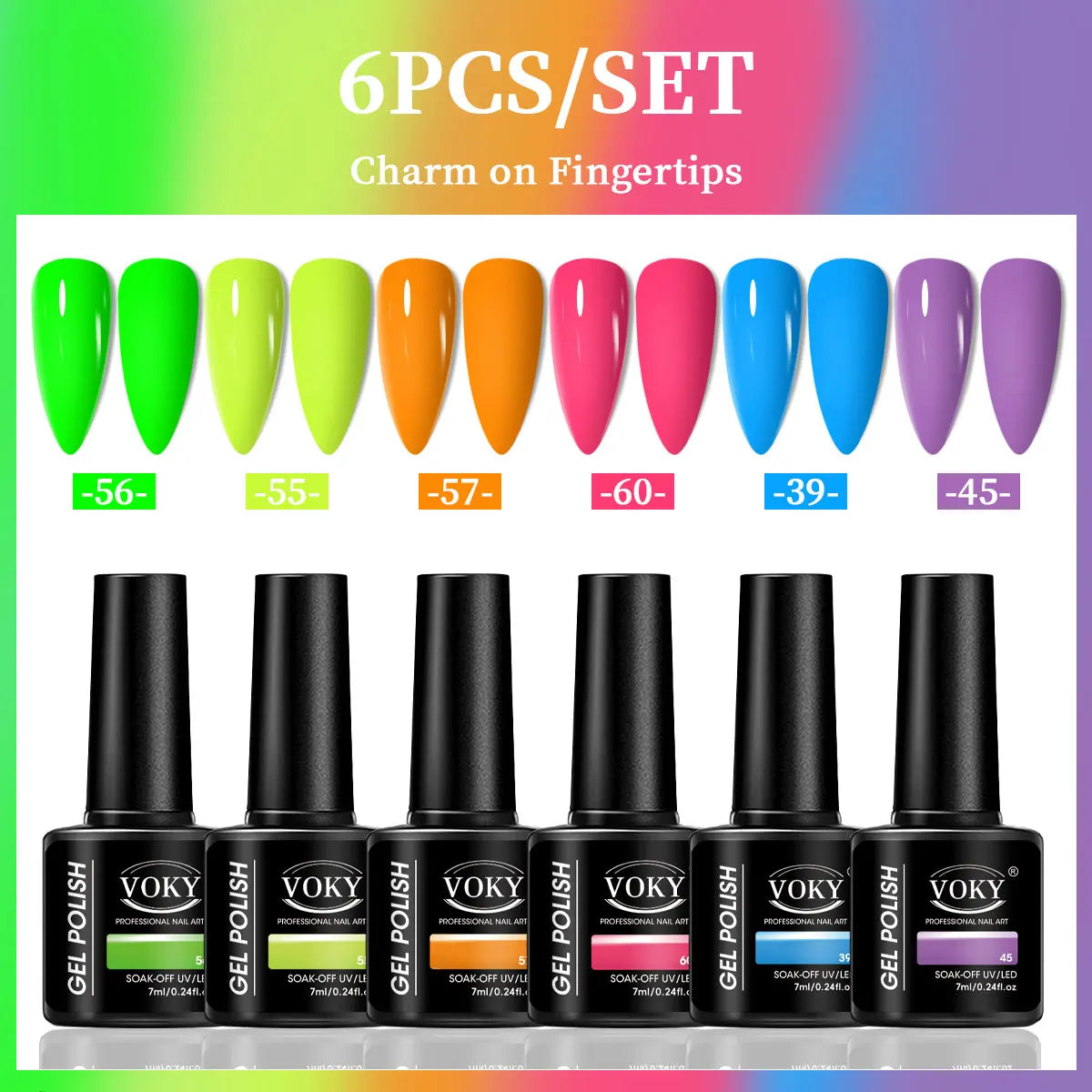 6-Piece Set of Nail Gel, Seasonal Fashionable Nail Gel