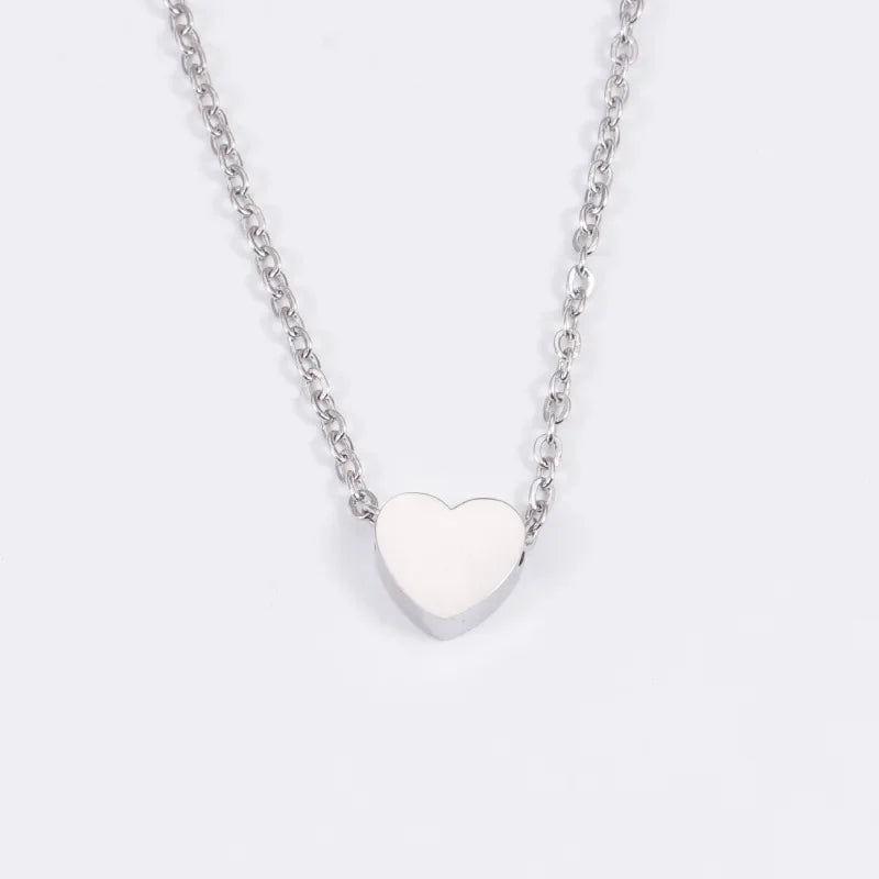 Gold Plated Heart Necklace |Silver Plated Necklace Cute Necklaces for Women