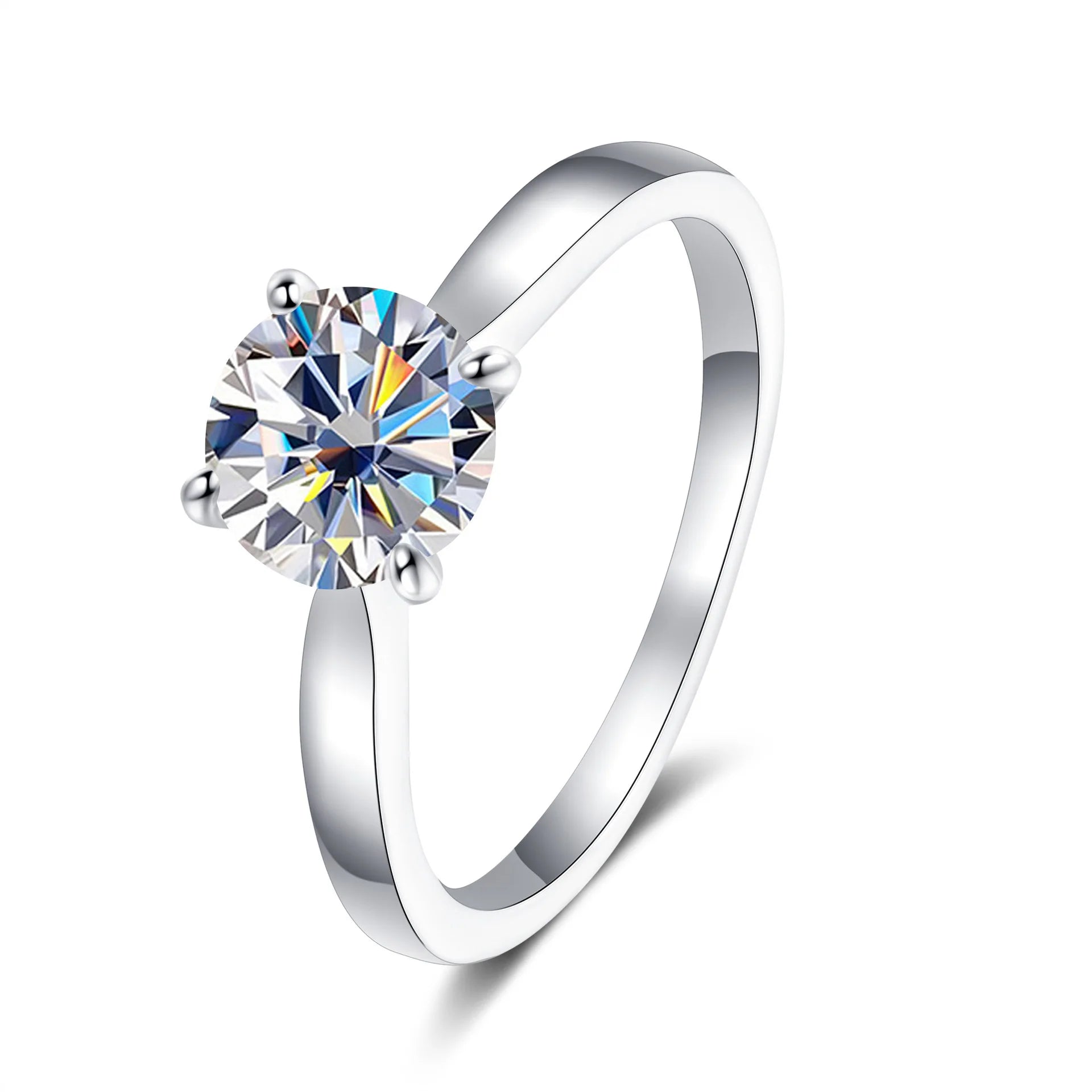 Gorgeous Moissanite Ring in S925 Sterling Silver High Quality Ring
