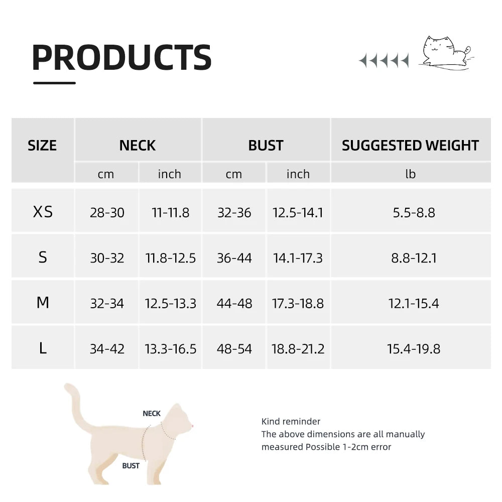 Beautiful Harness Small Medium-Sized Dog Cat Reflective Breathable