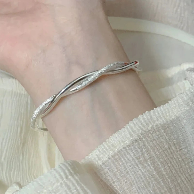 925 sterling silver original pretty weave bracelets Bangles for women