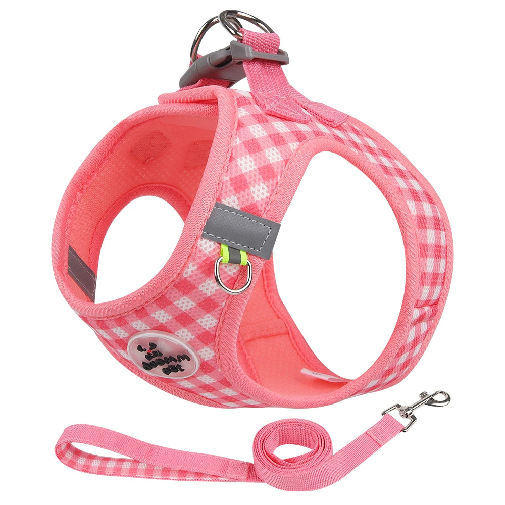 Beautiful Harness Small Medium-Sized Dog Cat Reflective Breathable