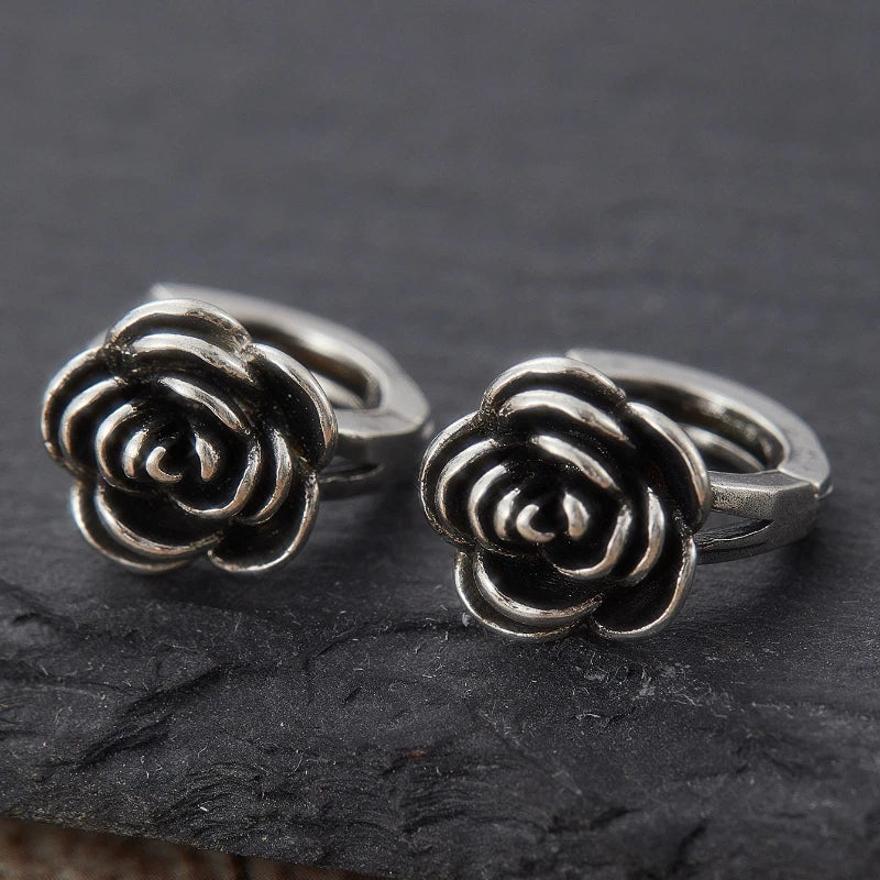 Retro Trend Geometric Flower Drop Earrings