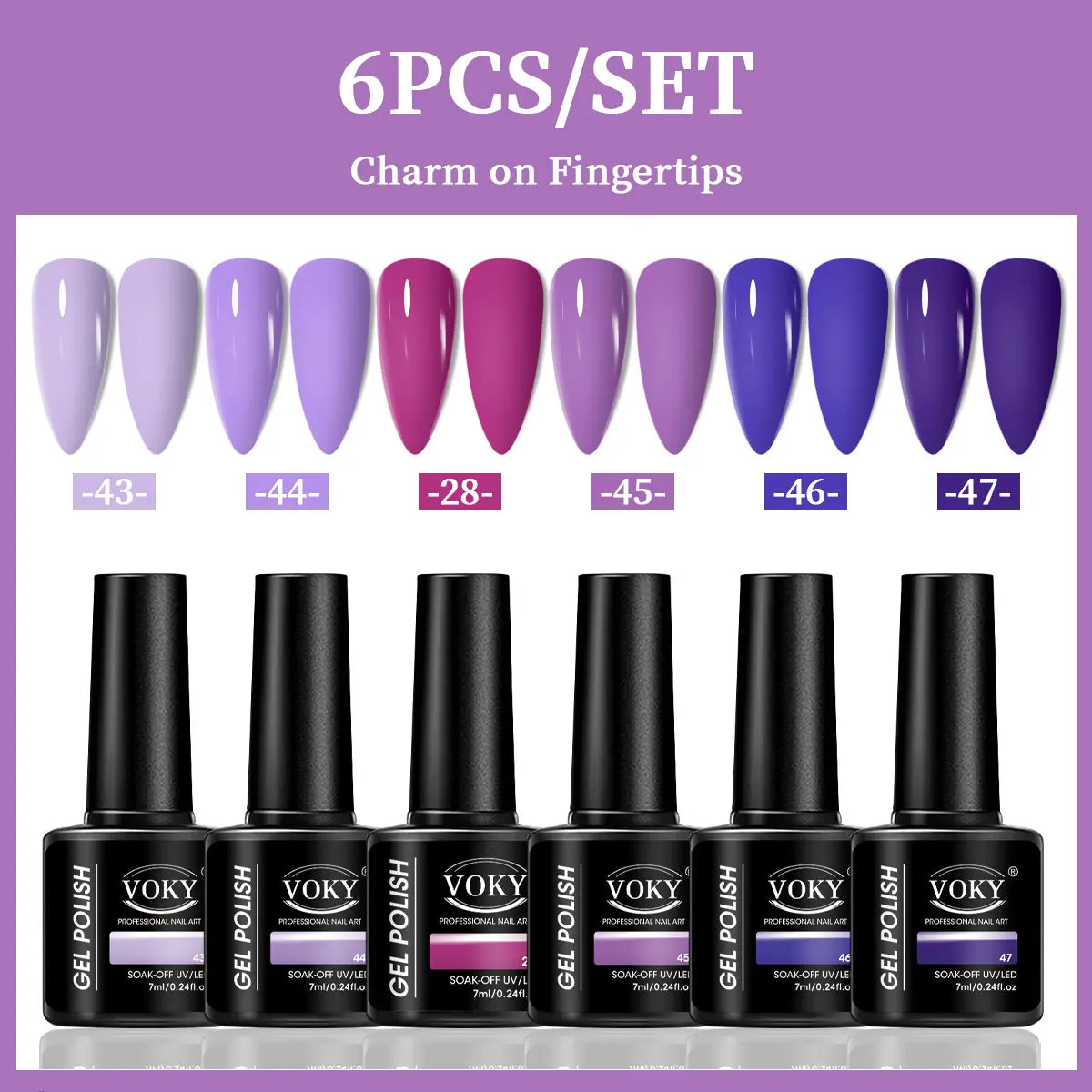 6-Piece Set of Nail Gel, Seasonal Fashionable Nail Gel