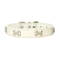 Bone Pattern Collar Durable Adjustable Small Dog Puppy Cat Safe PU Leather
