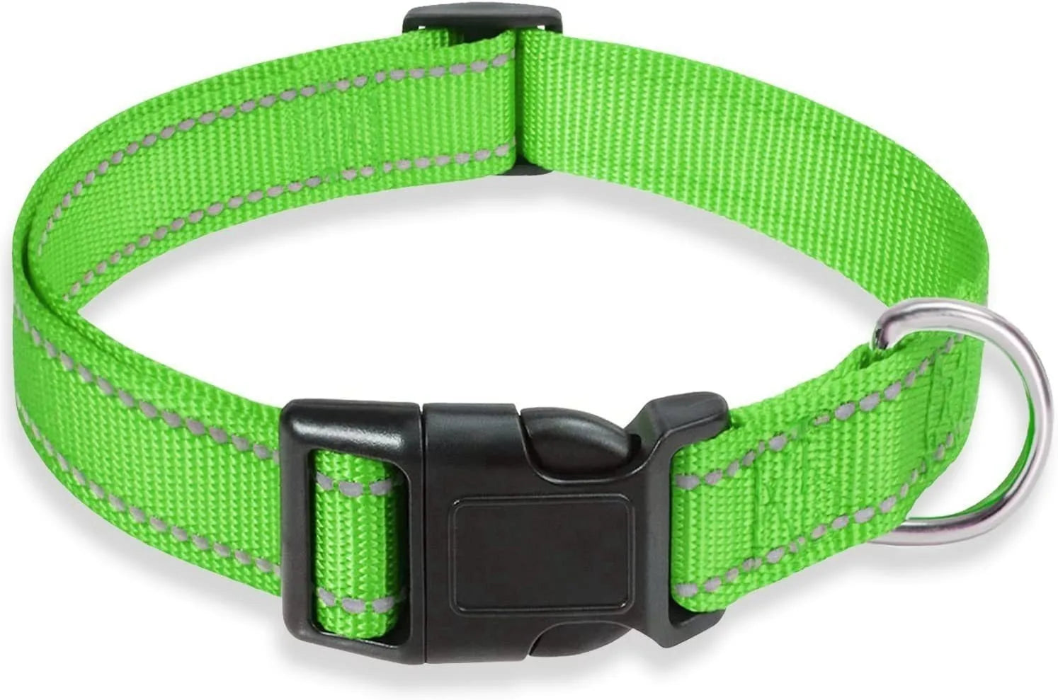 Reflective Dog Collar Medium Dogs Adjustable Soft Nylon Collar Buckle