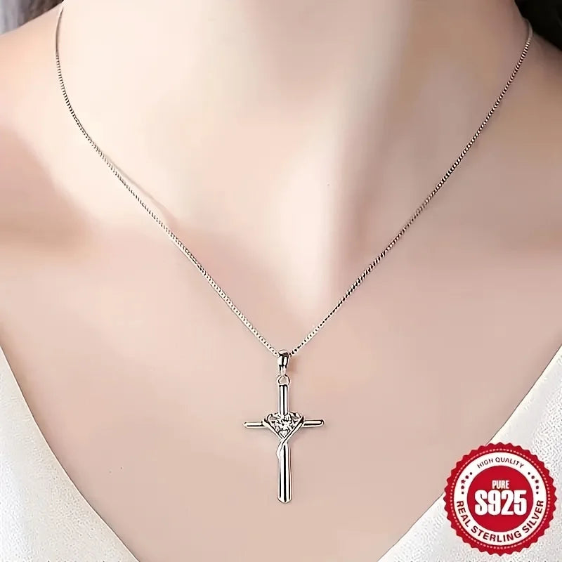 925 Silver Moissanite Necklace 925 Sterling Silver Necklace