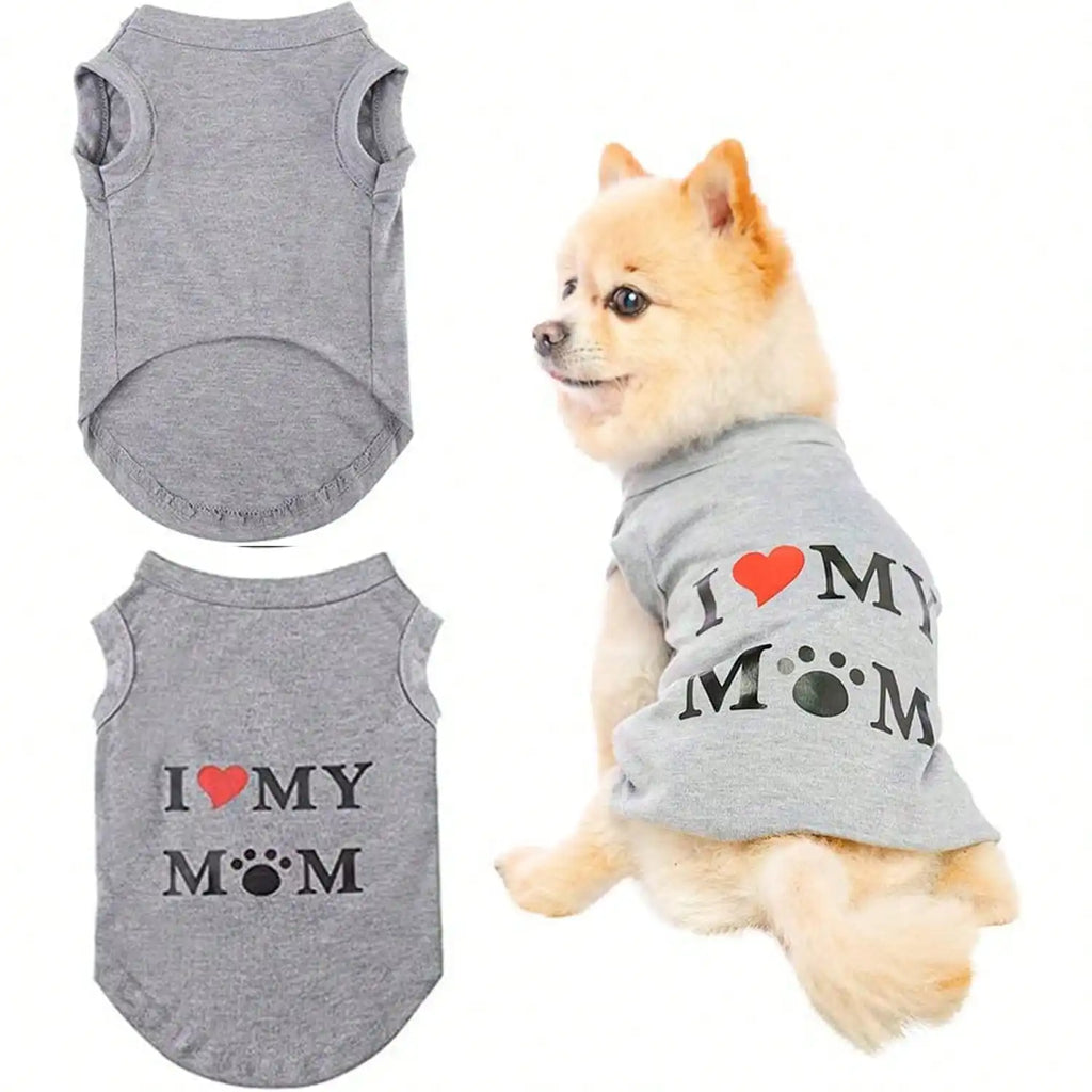 Lovely pet print vest dog T-shirt summer breathable clothes