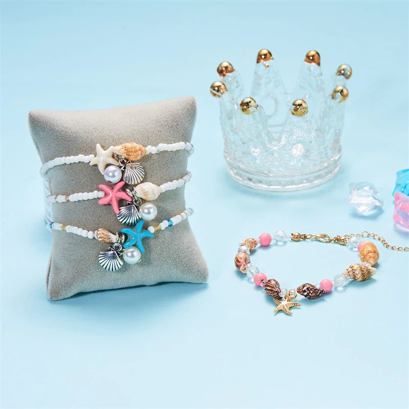 New Trend Starfish Conch Bracelet Anklets for Women Cute Adjustable Shell Rice Beads Ankle Bracelets