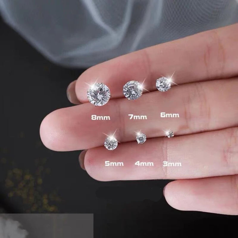 Moissanite Color S925 Sterling Silver Stud Earrings for Woman
