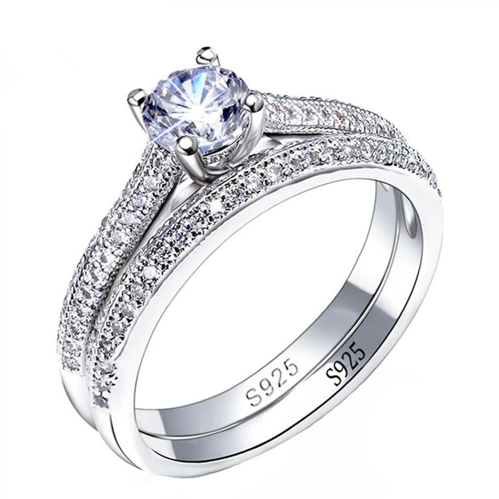 925 Sterling Silver Ring Set For Women