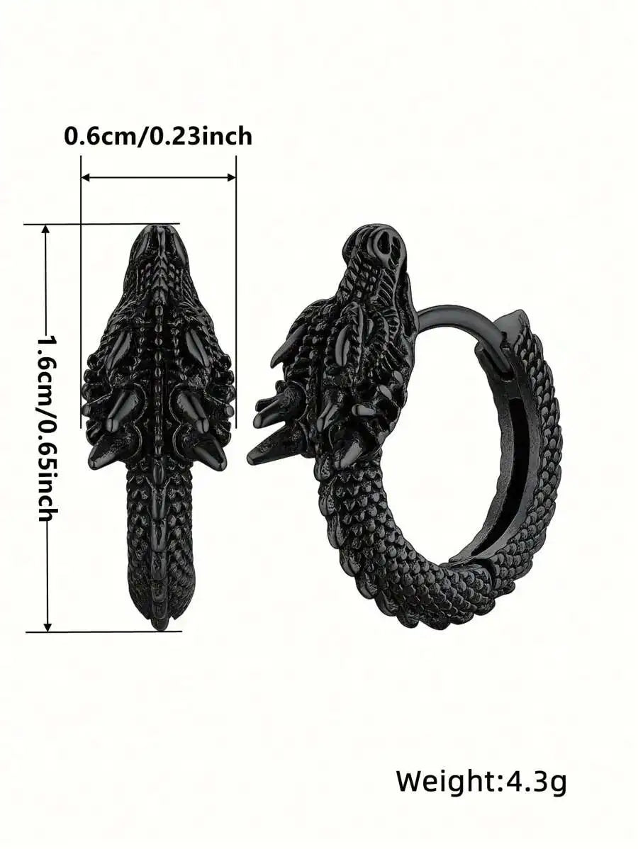 Dragon Head Hoop Earrings For Women Stylish Fashion