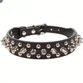 Punk Spiked Rivet Dog Collar Adjustable PU Leather Neck Strap Stylish Decorative Pet Collar
