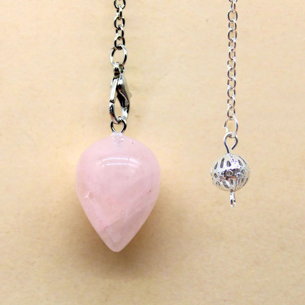 Natural Stone Quartz Pendulum for Dowsing Divination Water Drops Crystal