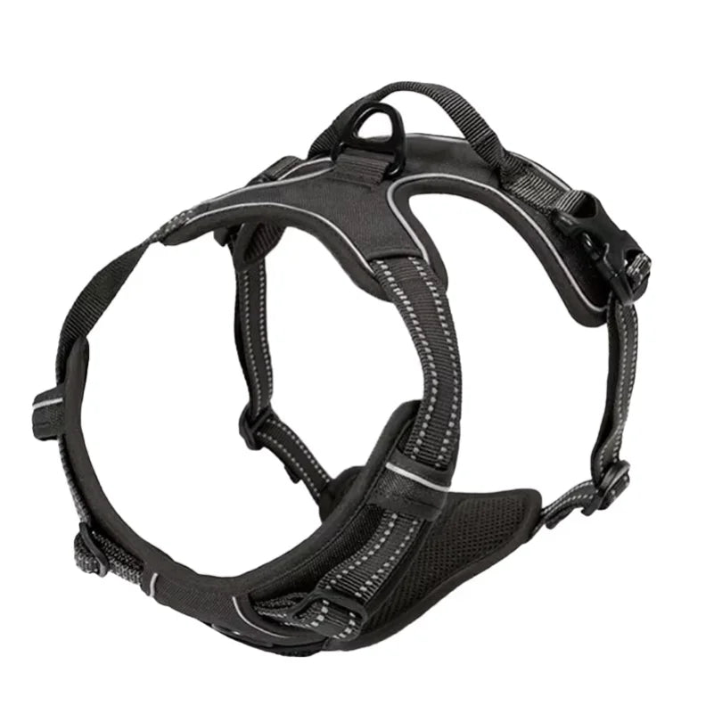 Adjustable Nylon Dog Harness Vest Reflective Soft Breathable No Pull Dog Harness