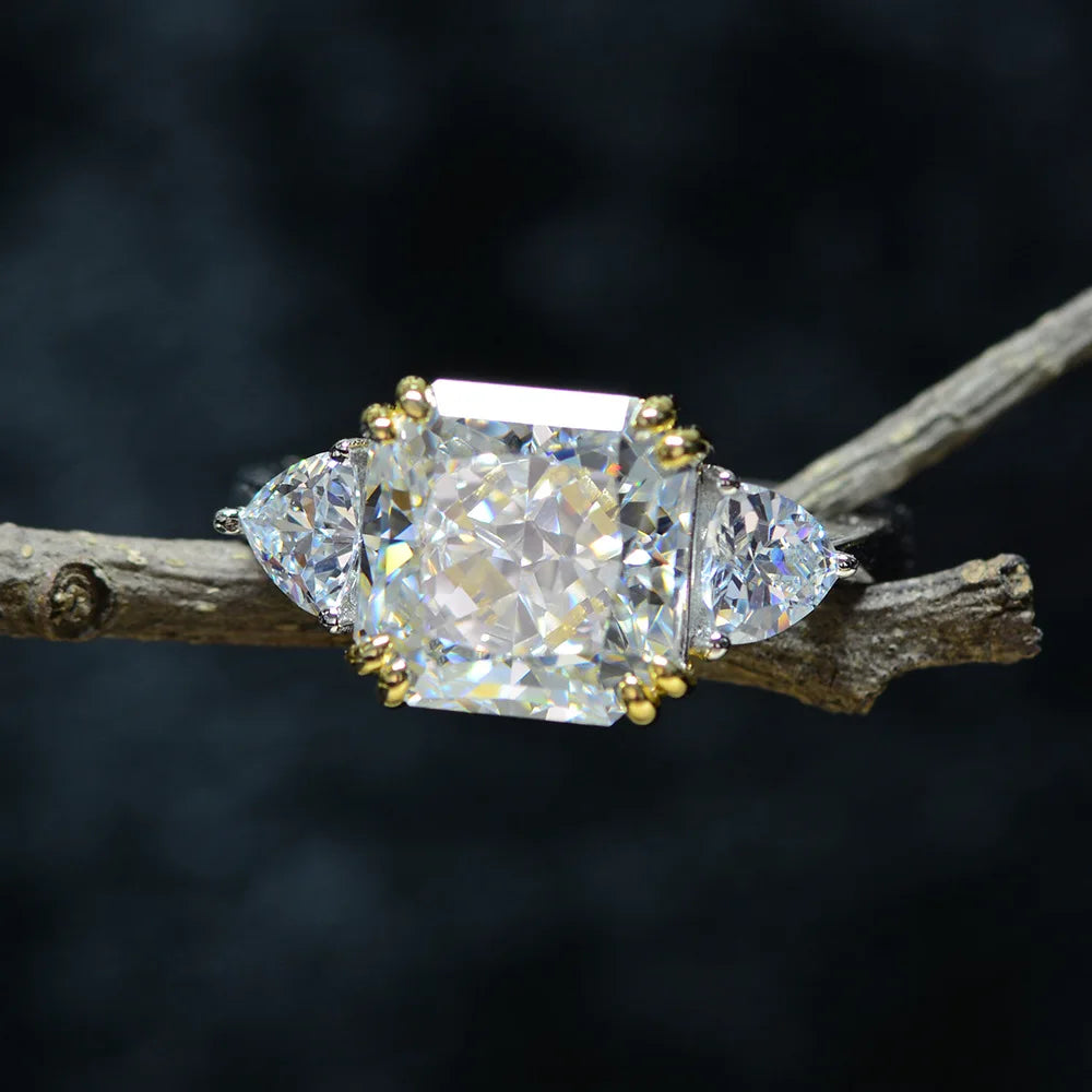 Exquisite 925 Sterling Silver Paraiba Emerald Tourmaline Gemstone Rings For Women