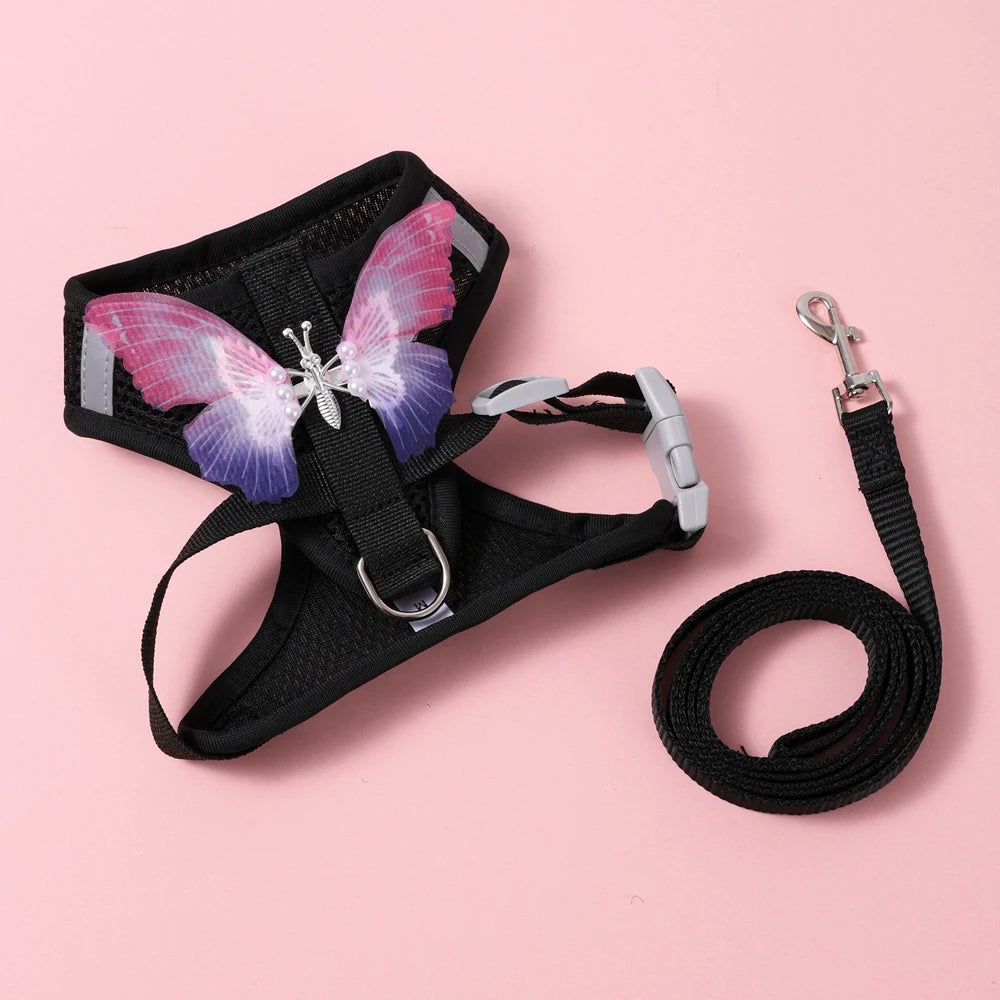 Butterfly Vest Harness Breathable Cute Small Dog Cat Puppy Safe Nylon
