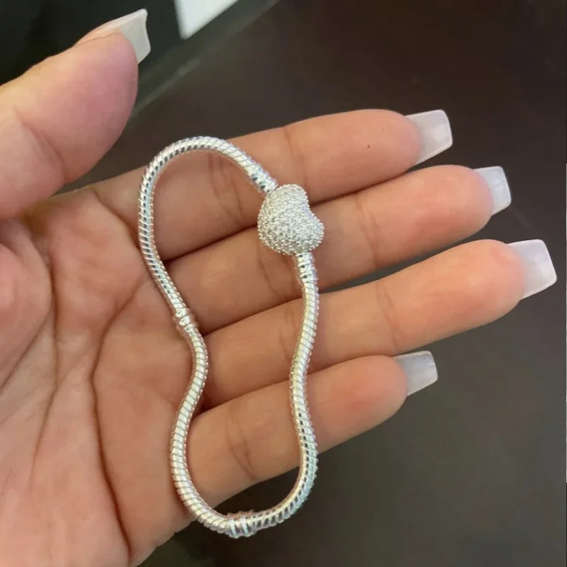 Hot Selling High Quality Authentic 925 Sterling Silver Snake Chain Bracelets