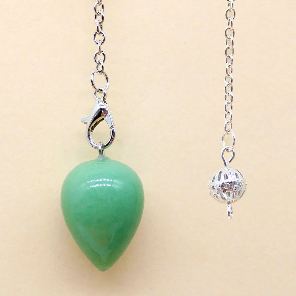 Natural Stone Quartz Pendulum for Dowsing Divination Water Drops Crystal