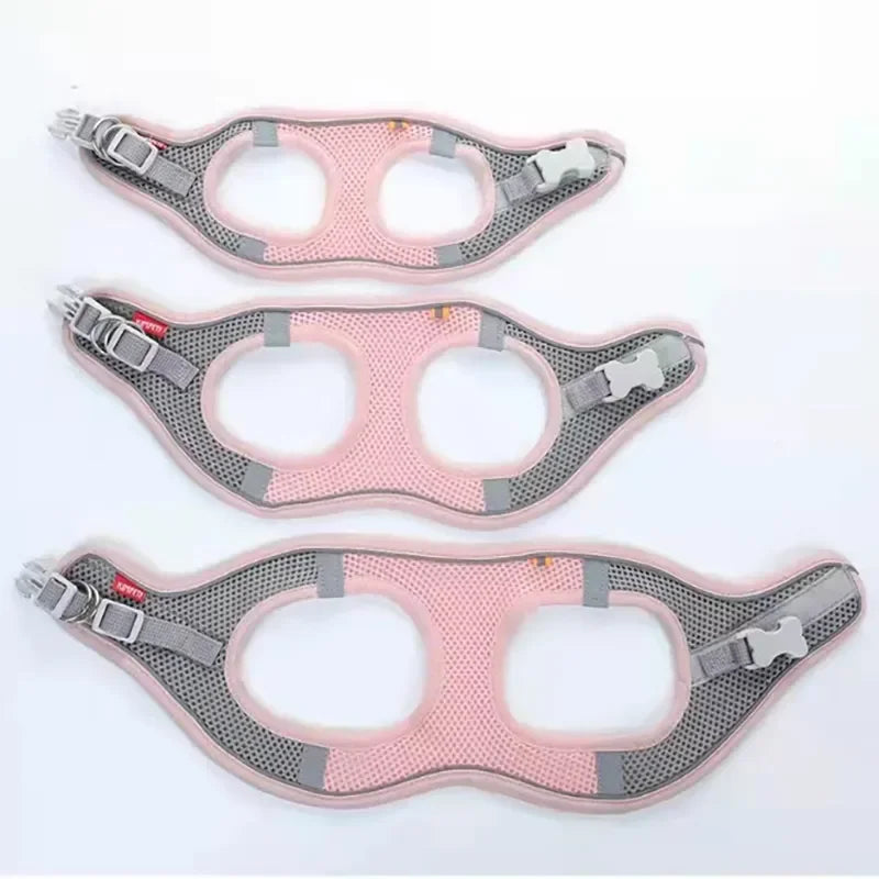 Cat Dog Harness Vest Chest Rope Set Reflective Breathable Adjustable Pet Harness for Small Medium Dogs