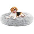 Calming Dog Bed for Medium to Large Dogs Washable Large Pet Bed Anti-Slip Round Fluffy Plush