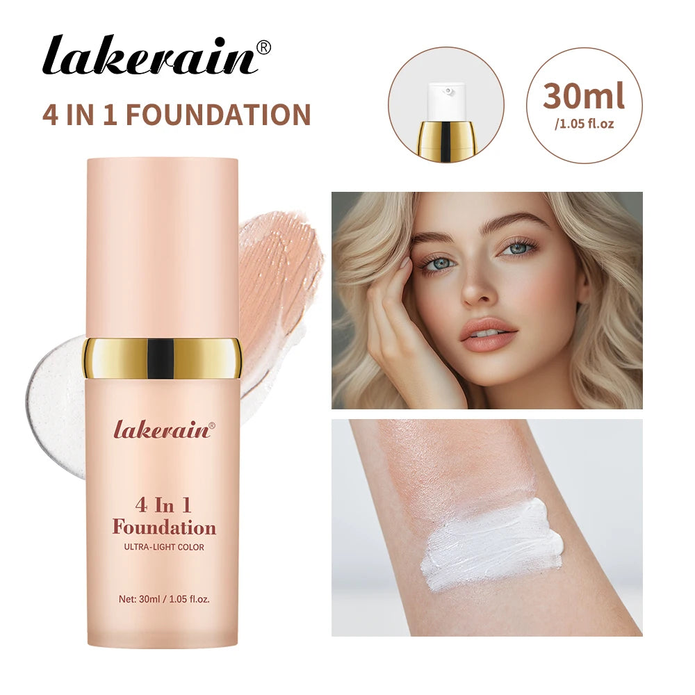 4 In 1 Foundation Long-wearing Moisturizing Waterproof Concealer Even Skin Tone