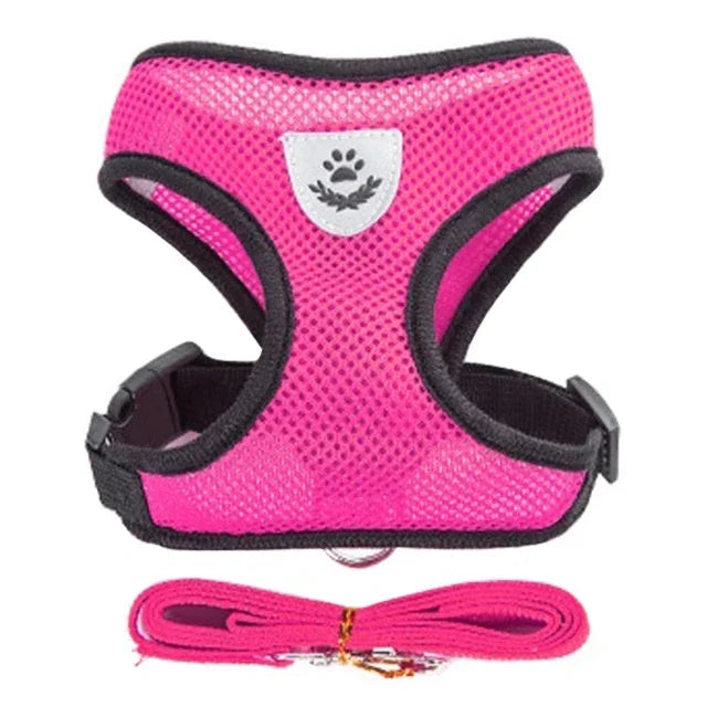 Cat Harness Vest Walking Lead Leash For Puppy Dogs Collar Polyester Adjustable Mesh Dog Harness